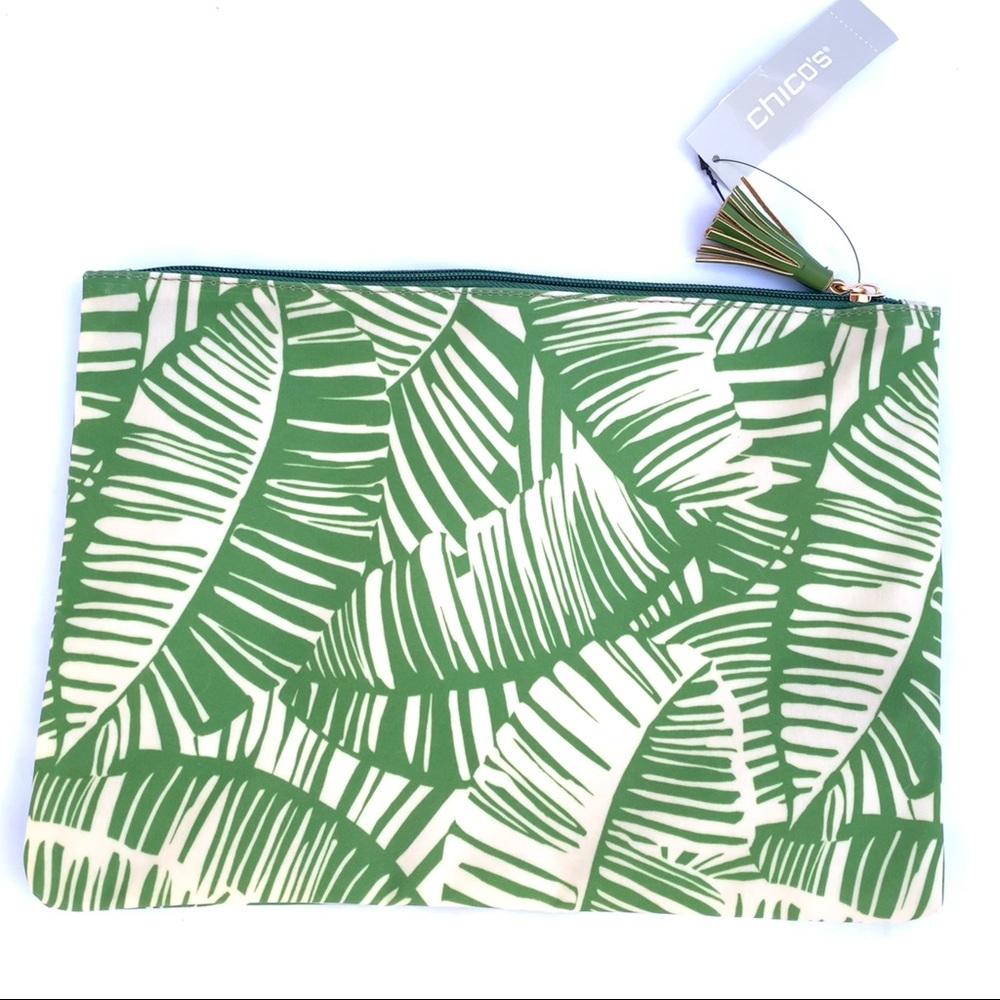 Chico’s Palm Tree Travel Toiletry Bag